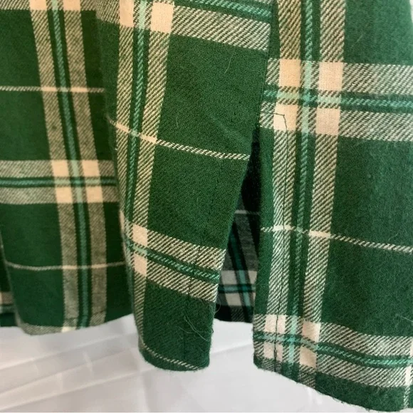 Blair Women’s Plaid Green Flannel Button Up Long Sleeve Shirt, size L - Picture 5 of 12